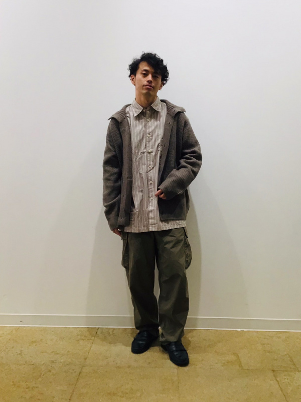 ✧︎ ライスさま専用 ✧︎ ブロードオーバーサイズストライプシャツ（長袖）（メンズ）の着用