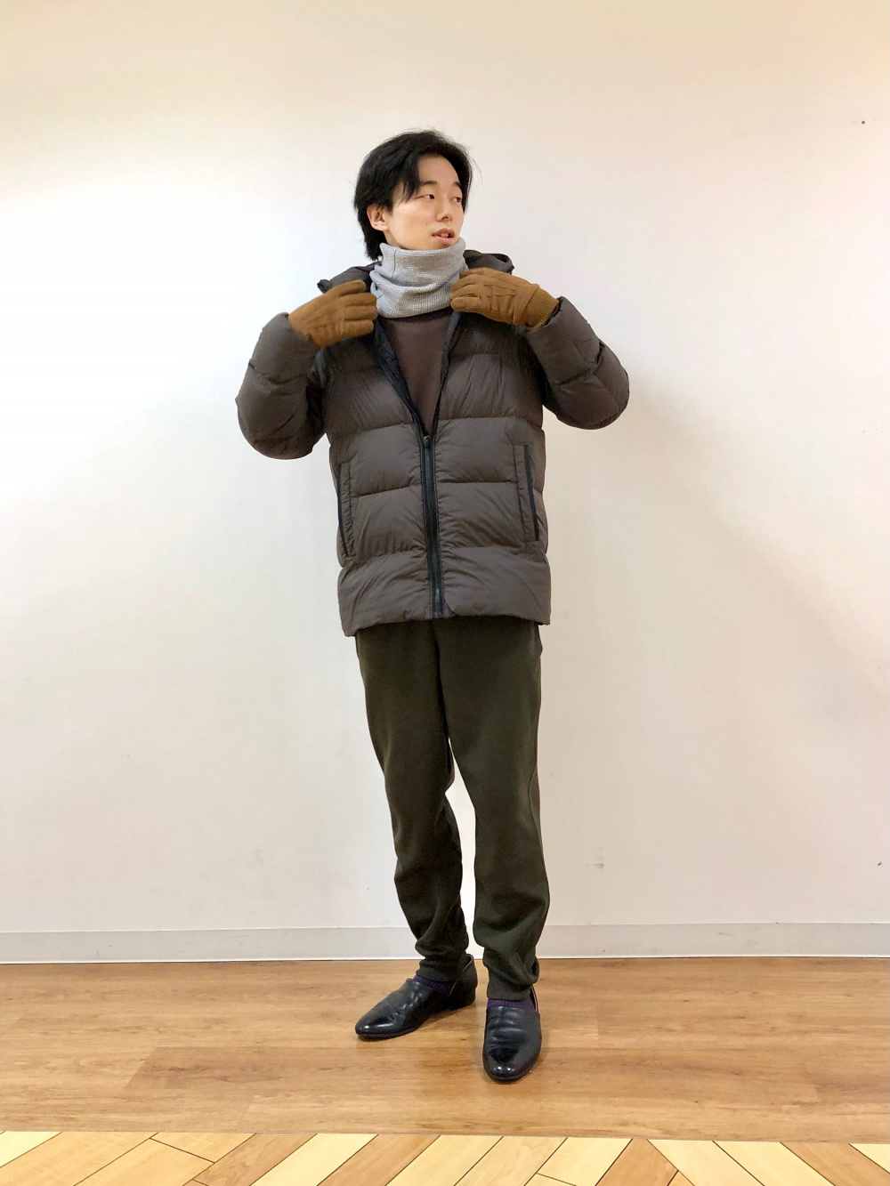 XL ユニクロ パウダーソフトジャケット ダウンジャケット Dark Brown