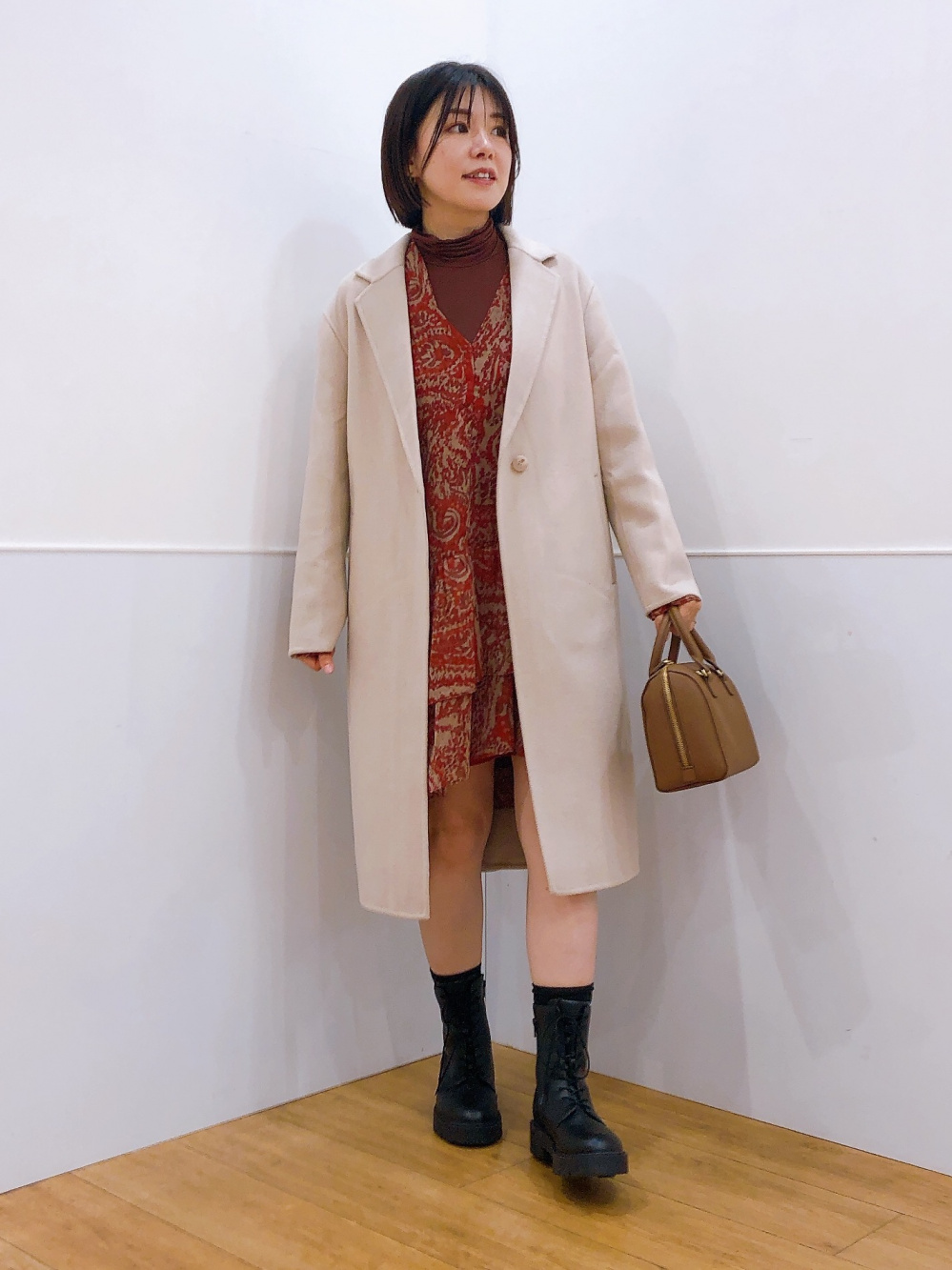 ダブルフェイスロングコート（コントワーデコトニエ）、フランネル