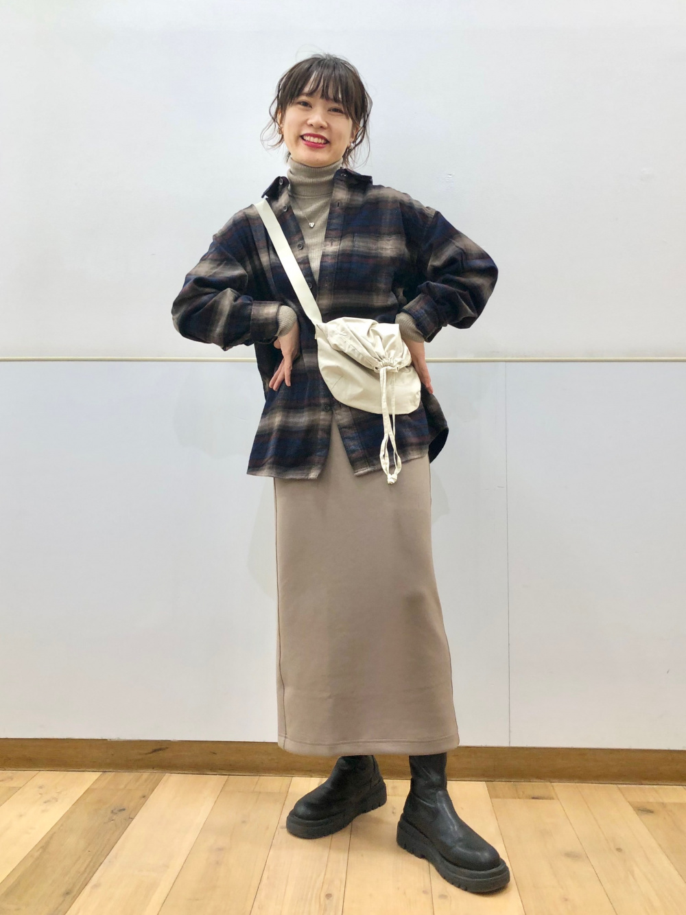 ドライスウェットナローマキシスカート（丈標準80～84cm）セットアップ