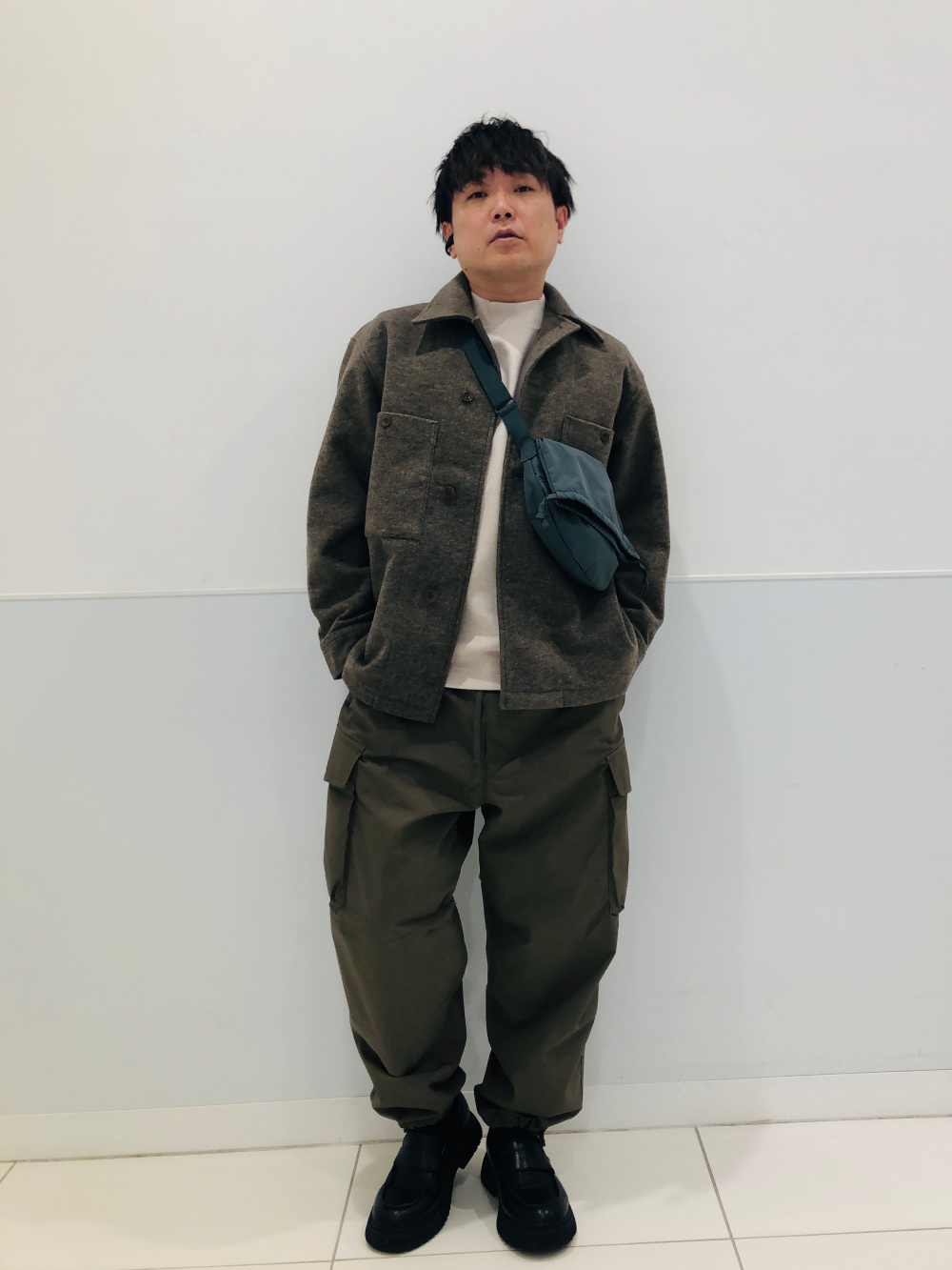 UNIQLO U ニットオーバーシャツジャケット L 黒