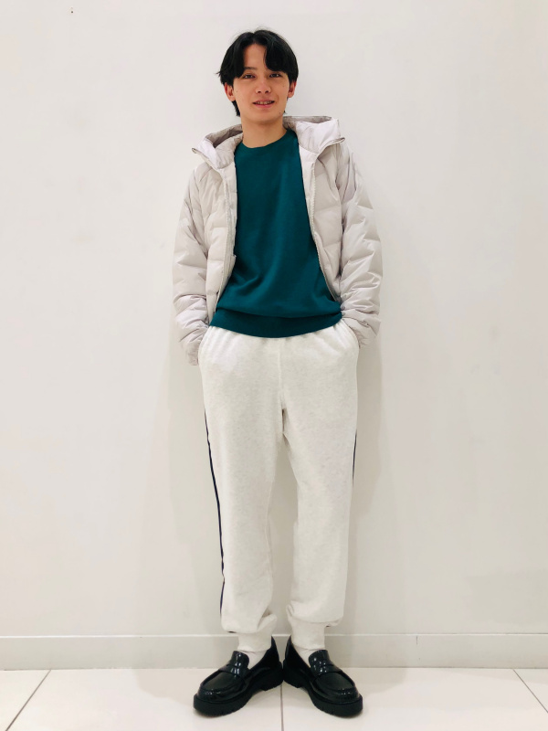 スウェットパンツ（サイドライン・丈標準65～71cm）（メンズ）の着用