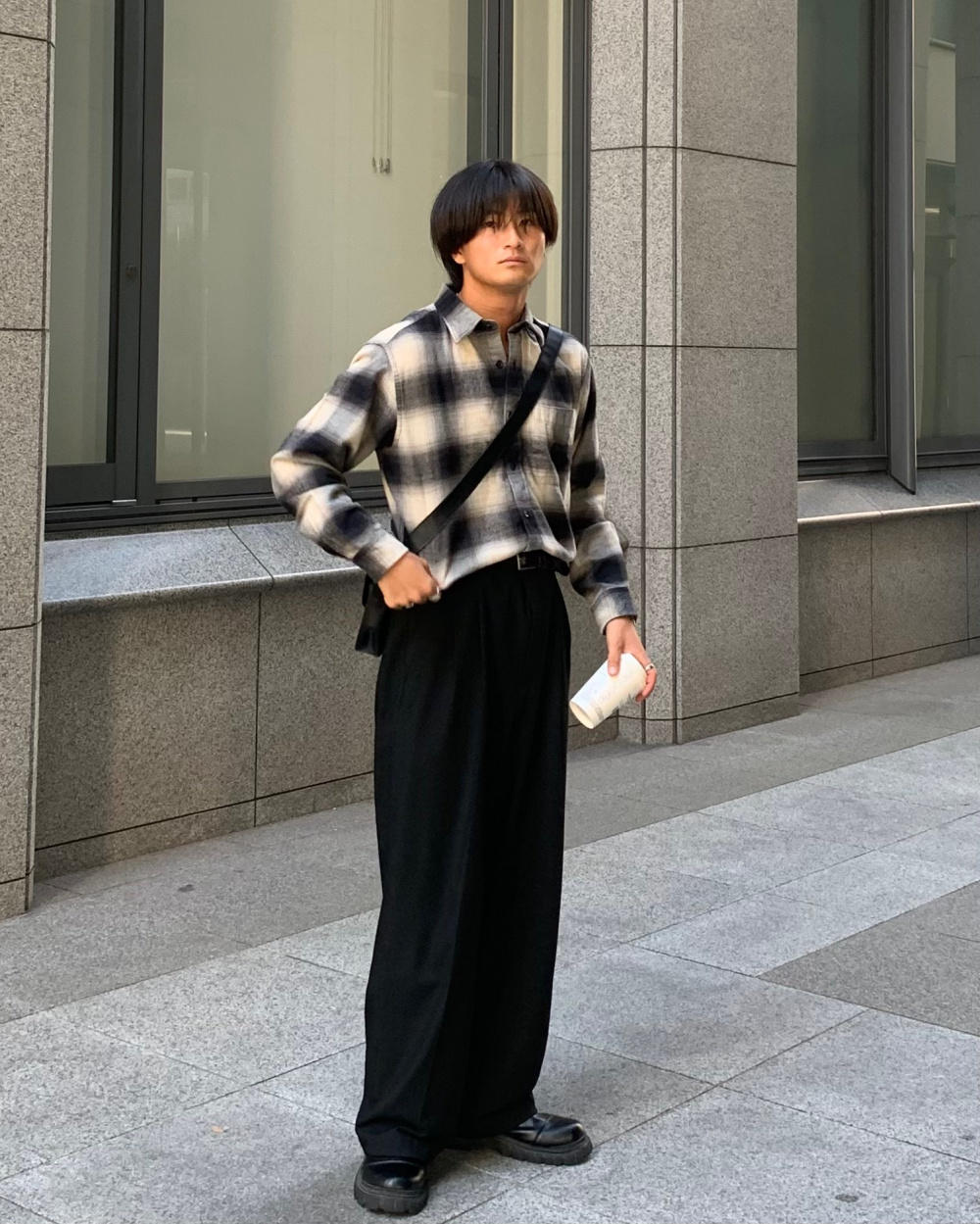 テックリネンラペルシャツ 長袖(セットアップ可)