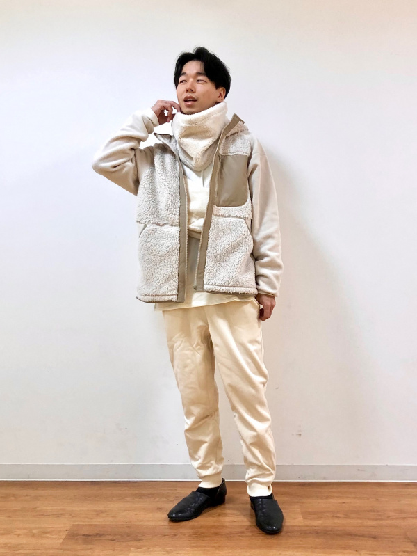 GU（ジーユー）の「（GU）ボアスウェットパンツ（ストライプ