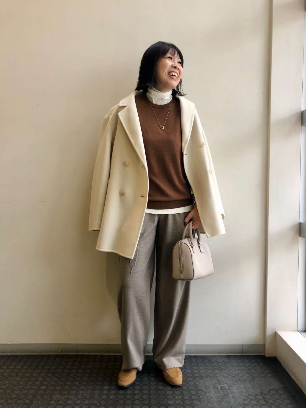 UNIQLO ダブルフェイスショートコート Ｓ-