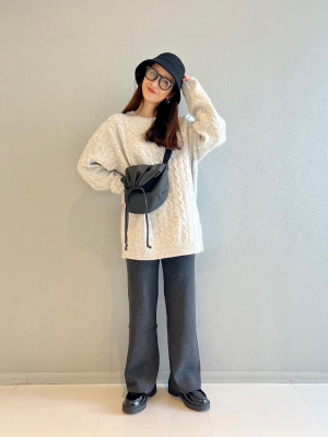 【Nina】ꕤ︎︎ドローストリングバッグ『バルーンランド』〈オフ〉 BUNON エンブロイダリー ドローストリングバッグ ｜くらすこと