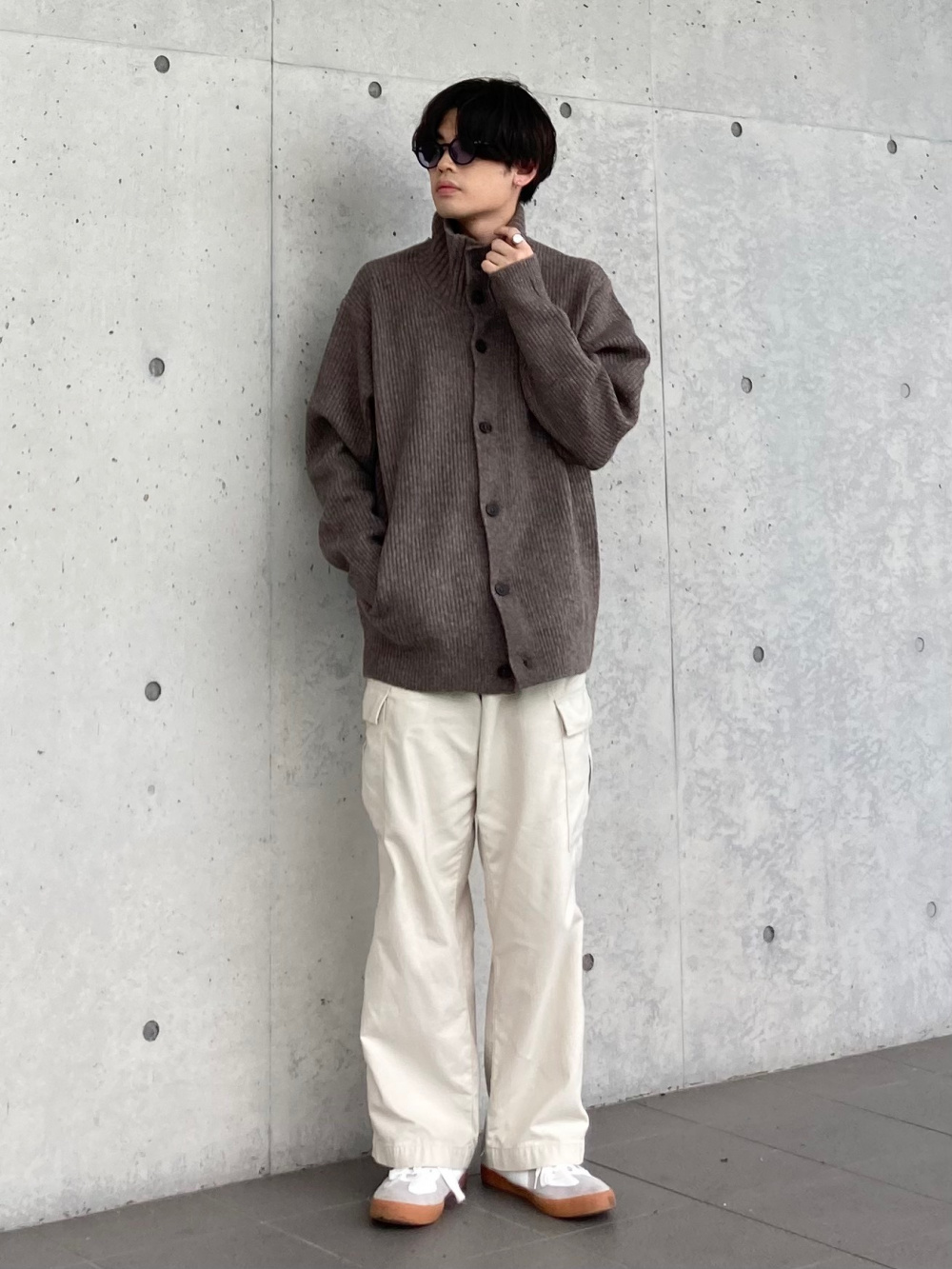 ジャージーテーラードジャケット セットアップ可能、ワイドストレート