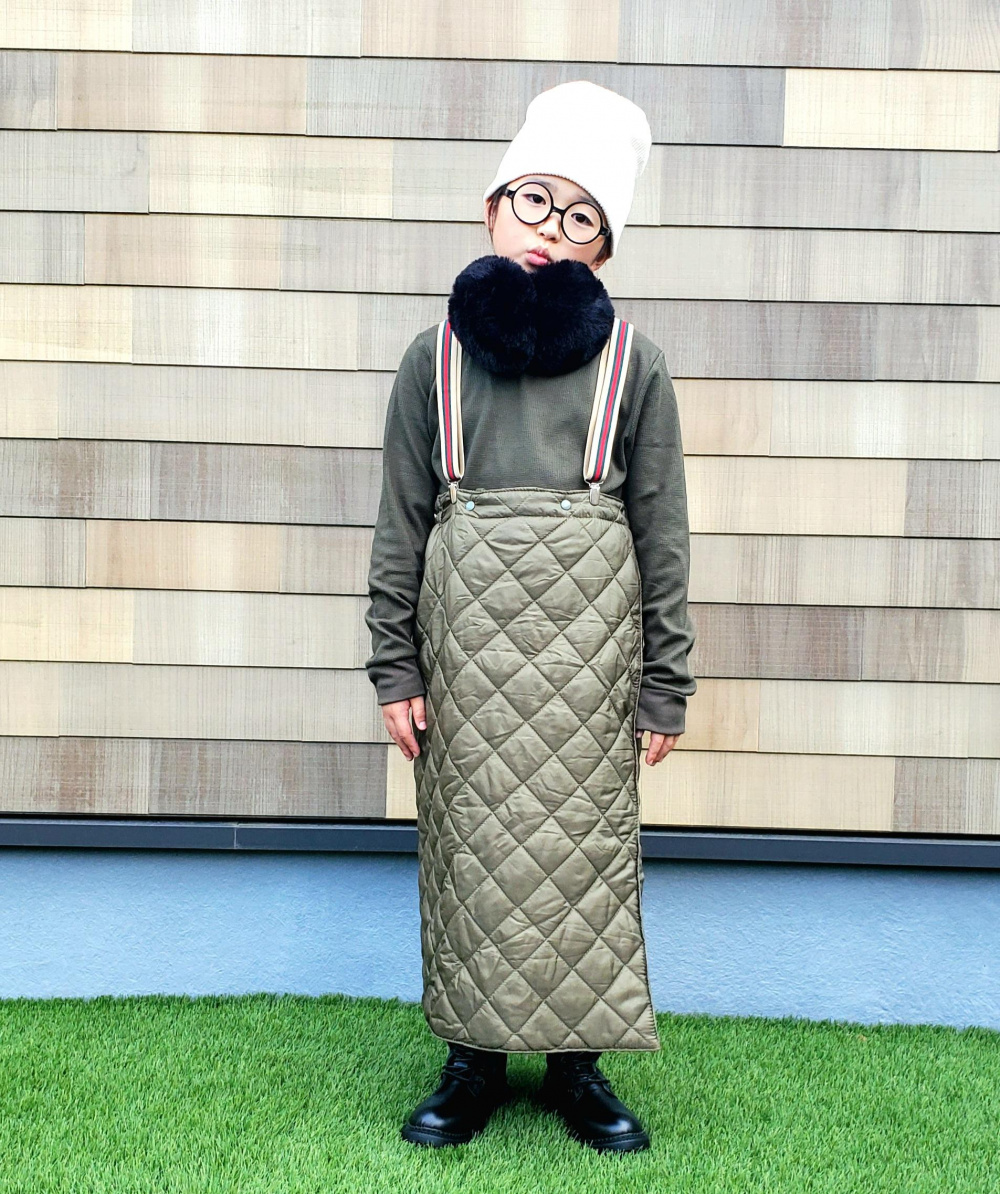 極暖ヒートテックコットンワッフルクルーネックTシャツ」の着用