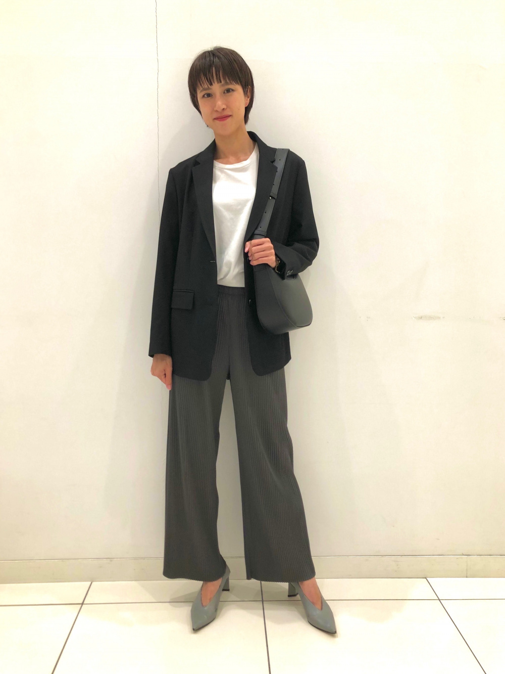 プリーツワンピース（半袖）セットアップ可能、UVカットジャージー  