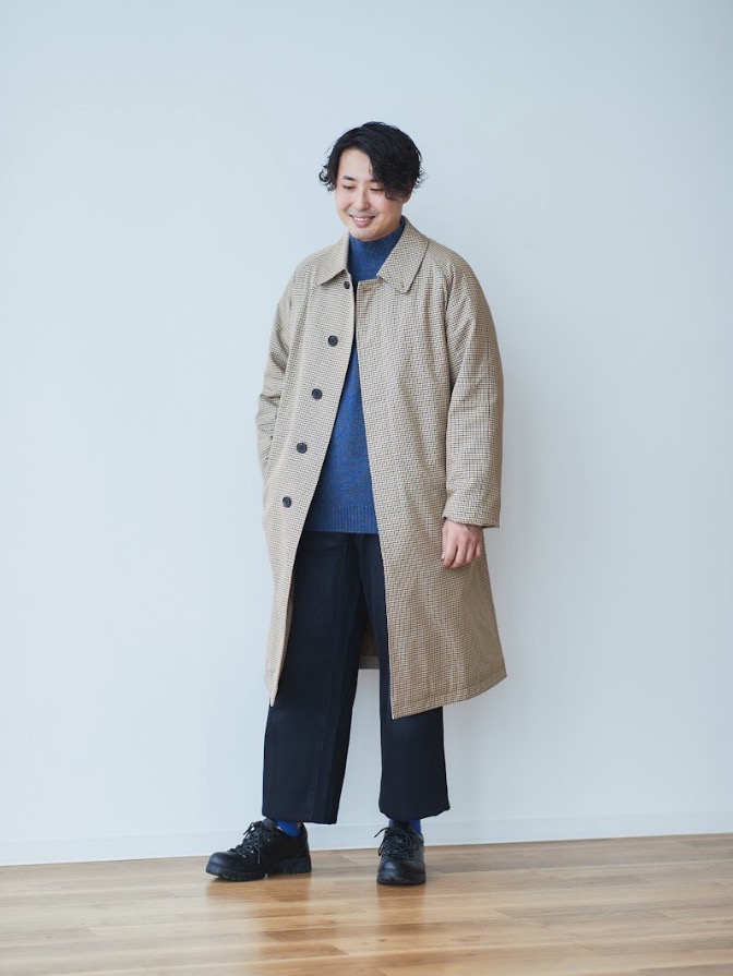 メンズUNIQLO＋J ウールオーバーサイズダッフルコート（M、ネイビー）