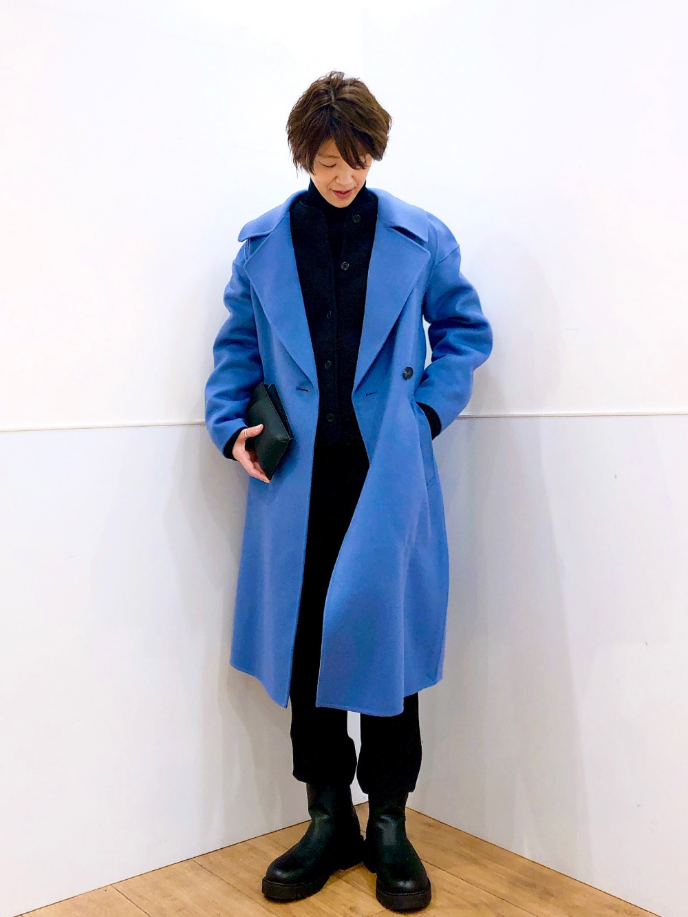 ダブルフェイスロングコート（コントワーデコトニエ）、フランネル