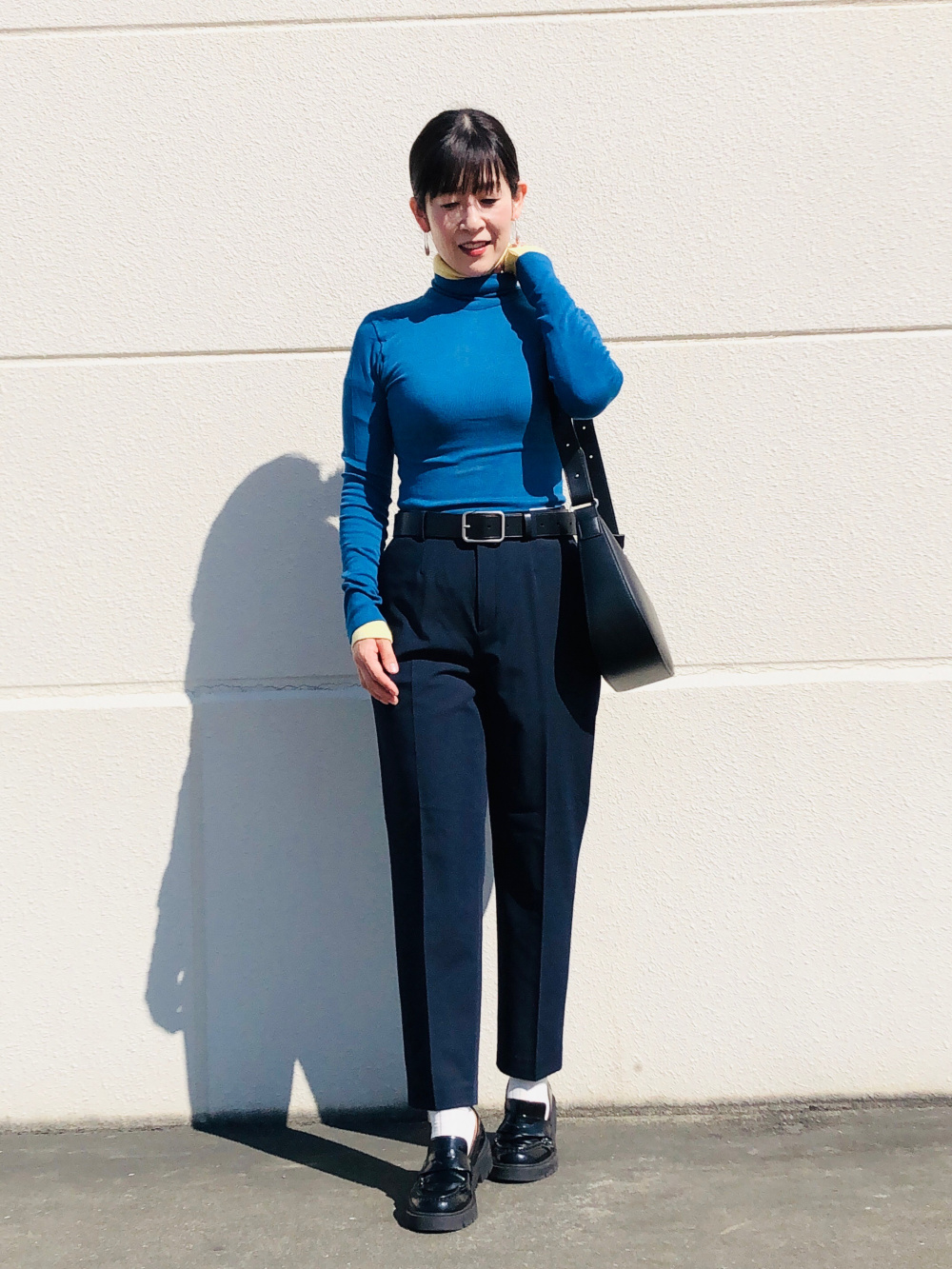 極暖ヒートテックシームレスリブタートルネックT、極暖ヒートテックシームレスリブタートルネックT」の着用コーディネート| ユニクロ公式