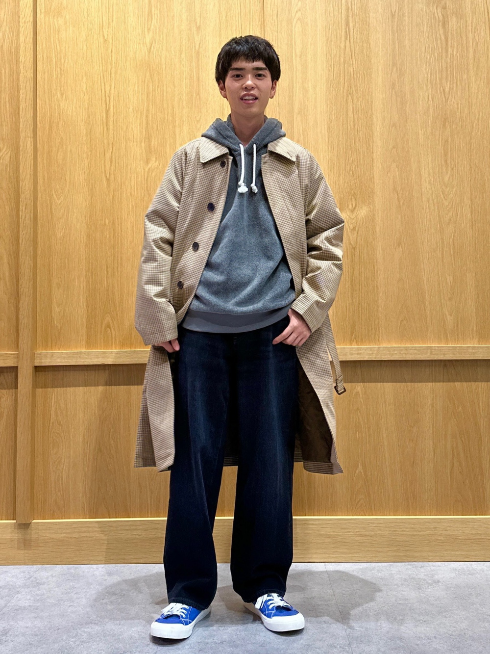  jeansコーデュロイチェックコート DAY CLOSET ピーコート pコート 「non-no1.2月合併号掲載