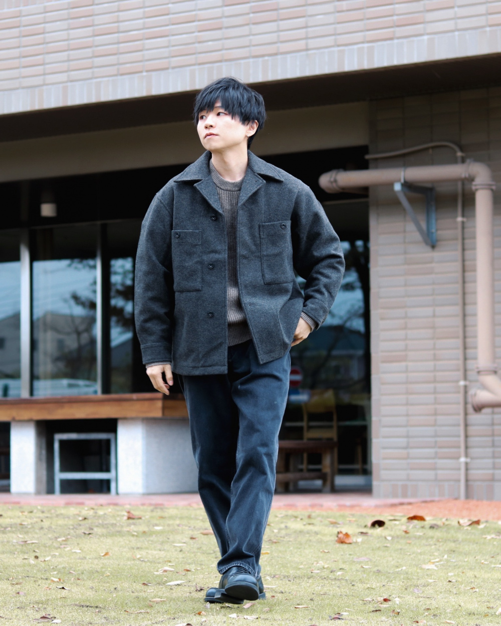 フリースジャージーオーバーシャツ（長袖）、フリースジャージーパンツ