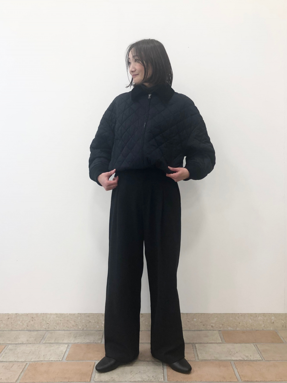 ダブルフェイスロングコート、3Dカシミヤタートルネックセーター」の