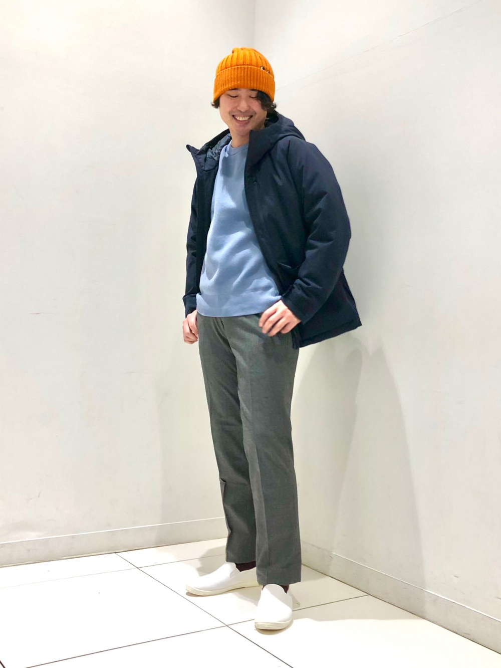 UNIQLO ANYA マフラー　ビーニー　グローブ　3点セット　ネイビー UNIQLO アニヤハインドマーチ コラボ ヒートテックマフラー