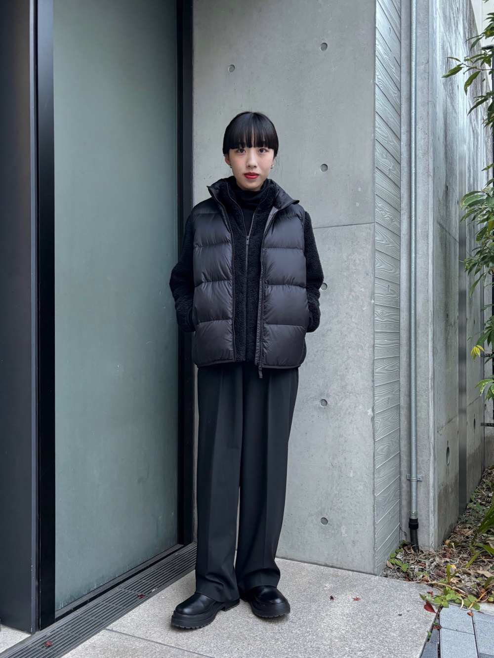 Heattech ブラック フルジップジャケット M