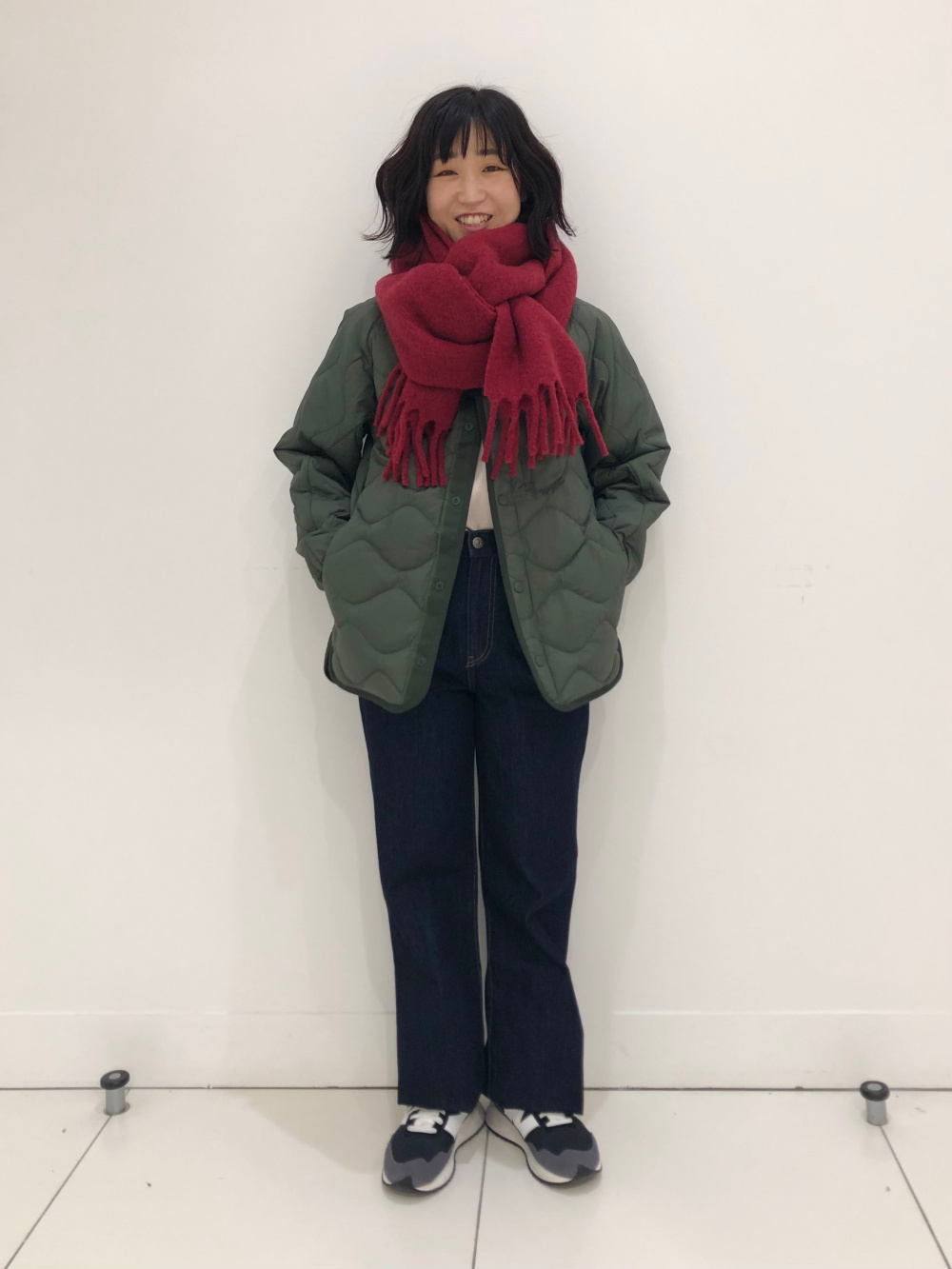 ブラッシュドジャージーモックネックTシャツ、ウルトラストレッチ