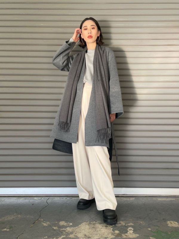 ダブルフェイスラップコート（レディース）の着用コーディネート一覧