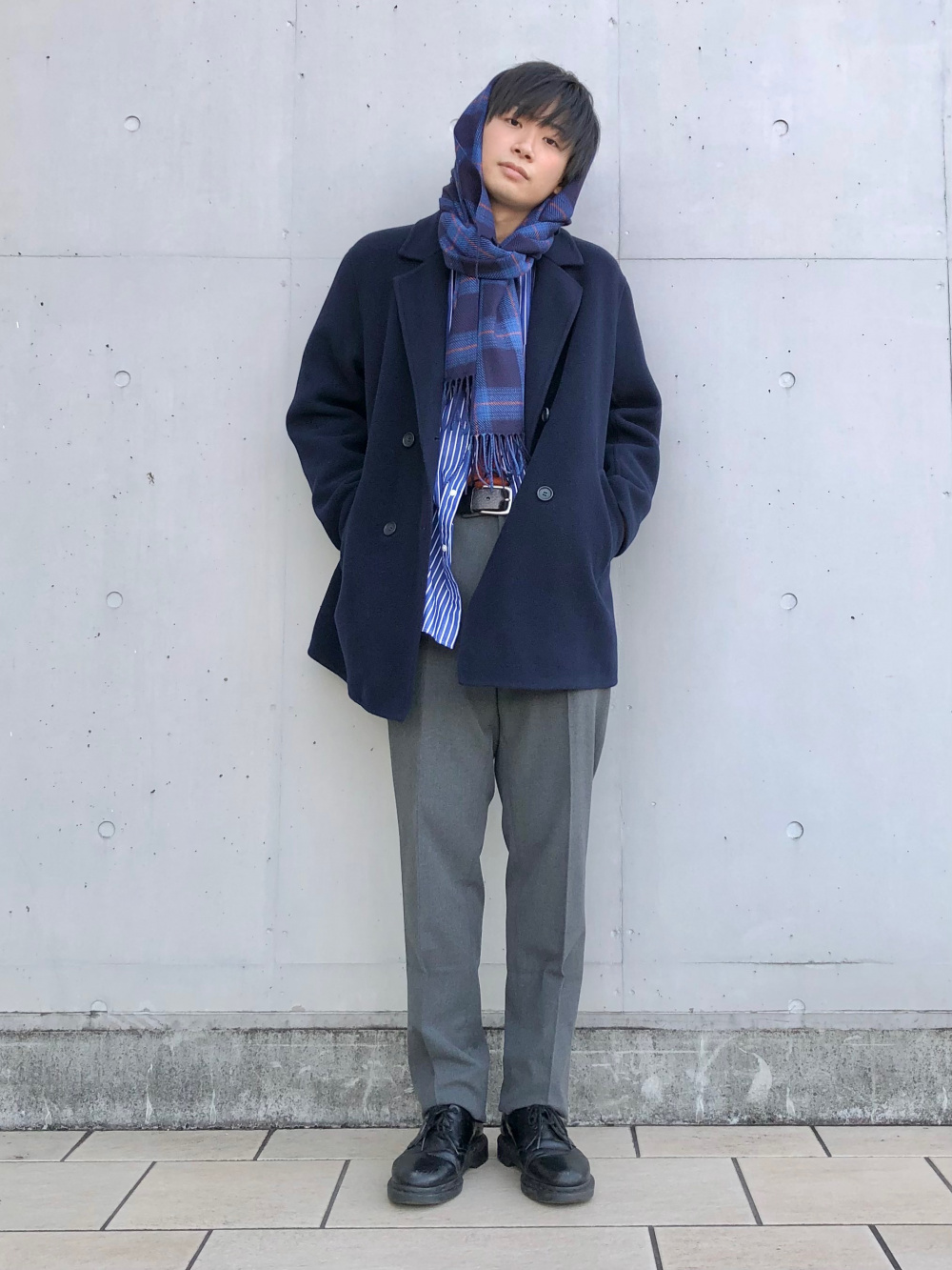 ソフトタッチクルーネックTシャツ/長袖、ダブルフェイスショートコート