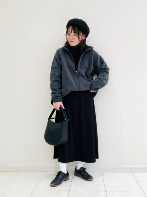ポンチフレアワンピース ユニクロ公式 | ポンチフレアワンピース（長袖・標準丈・111.5