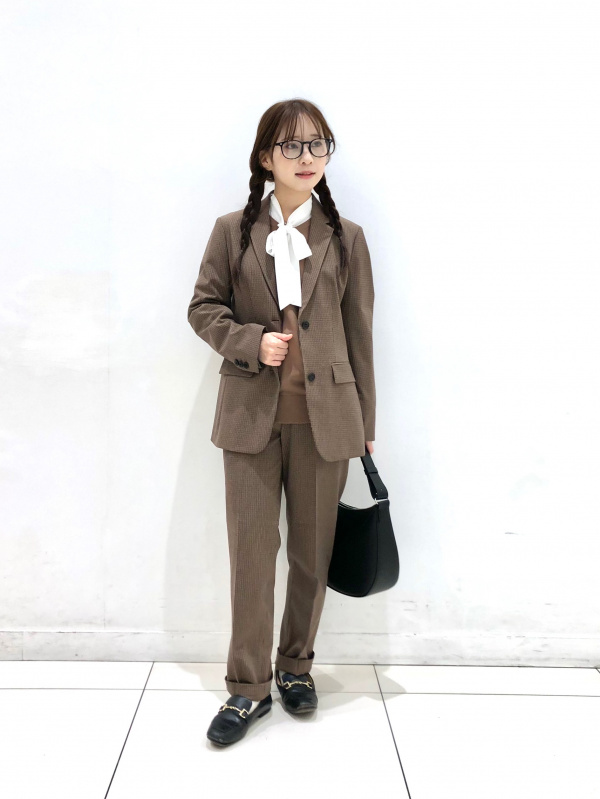 スマートアンクルパンツ（チェック・2WAYストレッチ・テーパード・標準