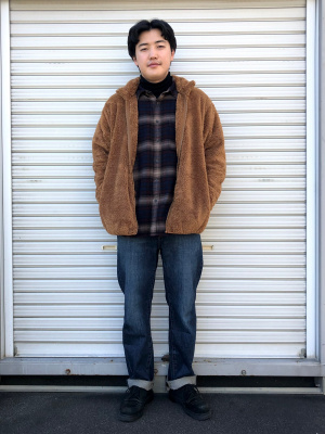 専用1 ユニクロ公式 | フランネルチェックシャツ（レギュラーカラー・長袖）