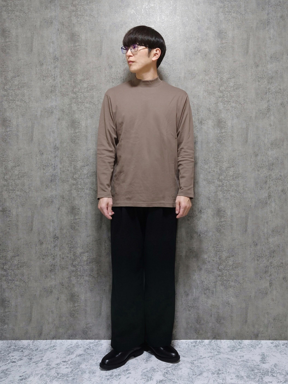 ブラッシュドジャージータックパンツ ブラッシュドジャージータックワイドパンツ（丈標準70～72cm