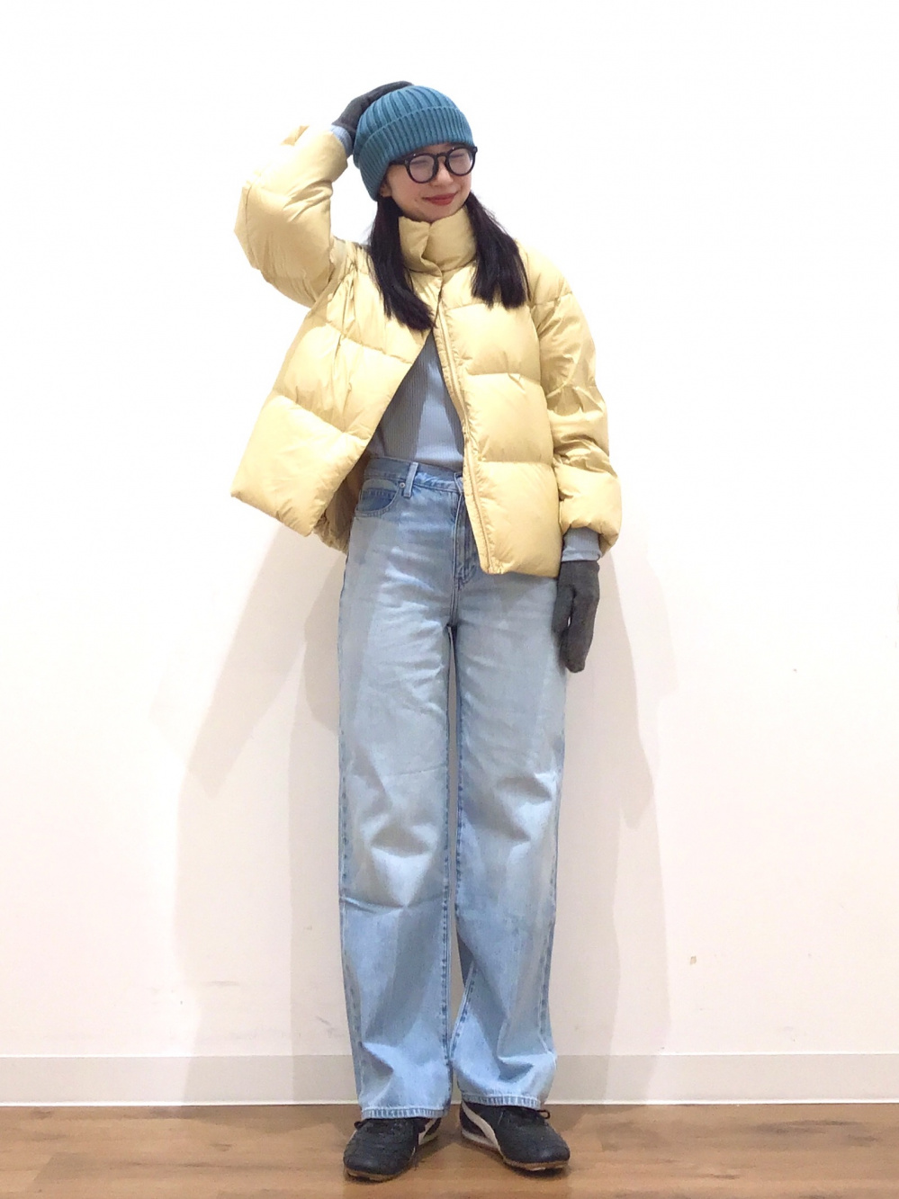 パウダーソフトダウンジャケット/NANODESIGN」の着用コーディネート