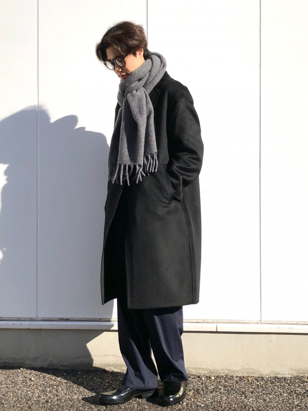 uniqlo：c ダブルフェイスラップコートL 06 Gray ユニクロc