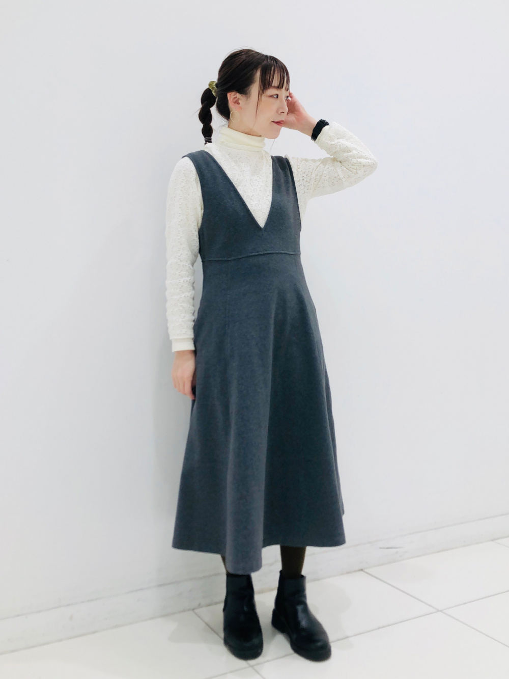 美品 インナータートルセットジャンパースカート インナーセット