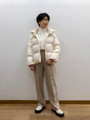 UNIQLO ナノデザイン ベージュ ダウンジャケット S ユニクロ公式 | パウダーソフトダウンジャケット/NANODESIGN