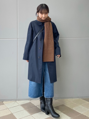 UNIQLO チャンキーストール ブルー - メルカリ