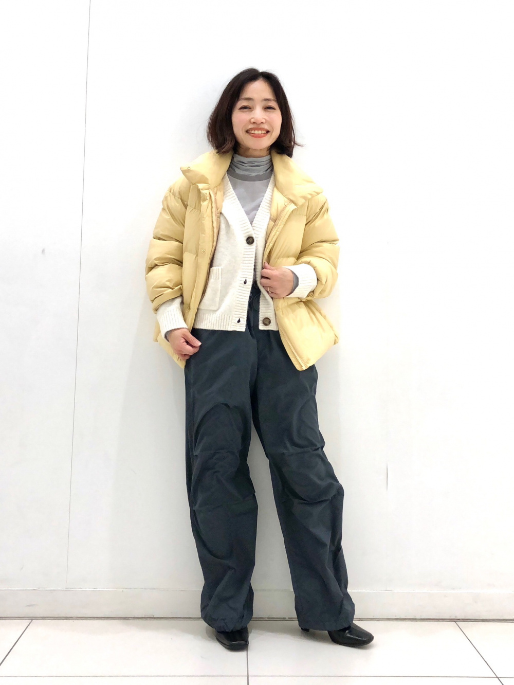 パウダーソフトダウンジャケット/NANODESIGN」の着用コーディネート