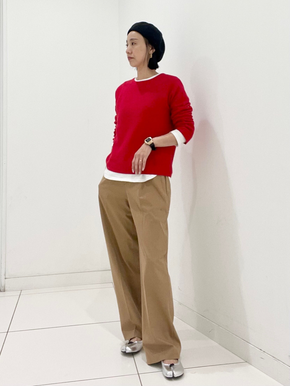 (^_-)~♡ UNIQLO購入品 🛍️ スムースコットンクルーネックセーター♡ こっくり