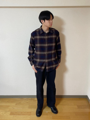 ユニクロ公式 | フランネルチェックシャツ（レギュラーカラー・長袖）