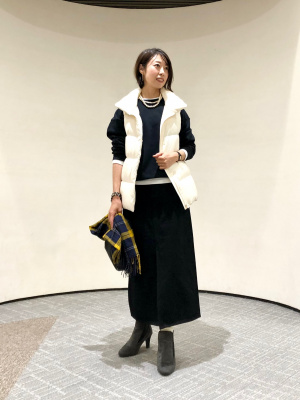 UNIQLO ダウンベスト XS ベージュ& ダークグリーン UNIQLO×MARNIコラボのダウンベスト！ ダウンの封入量がすごくて