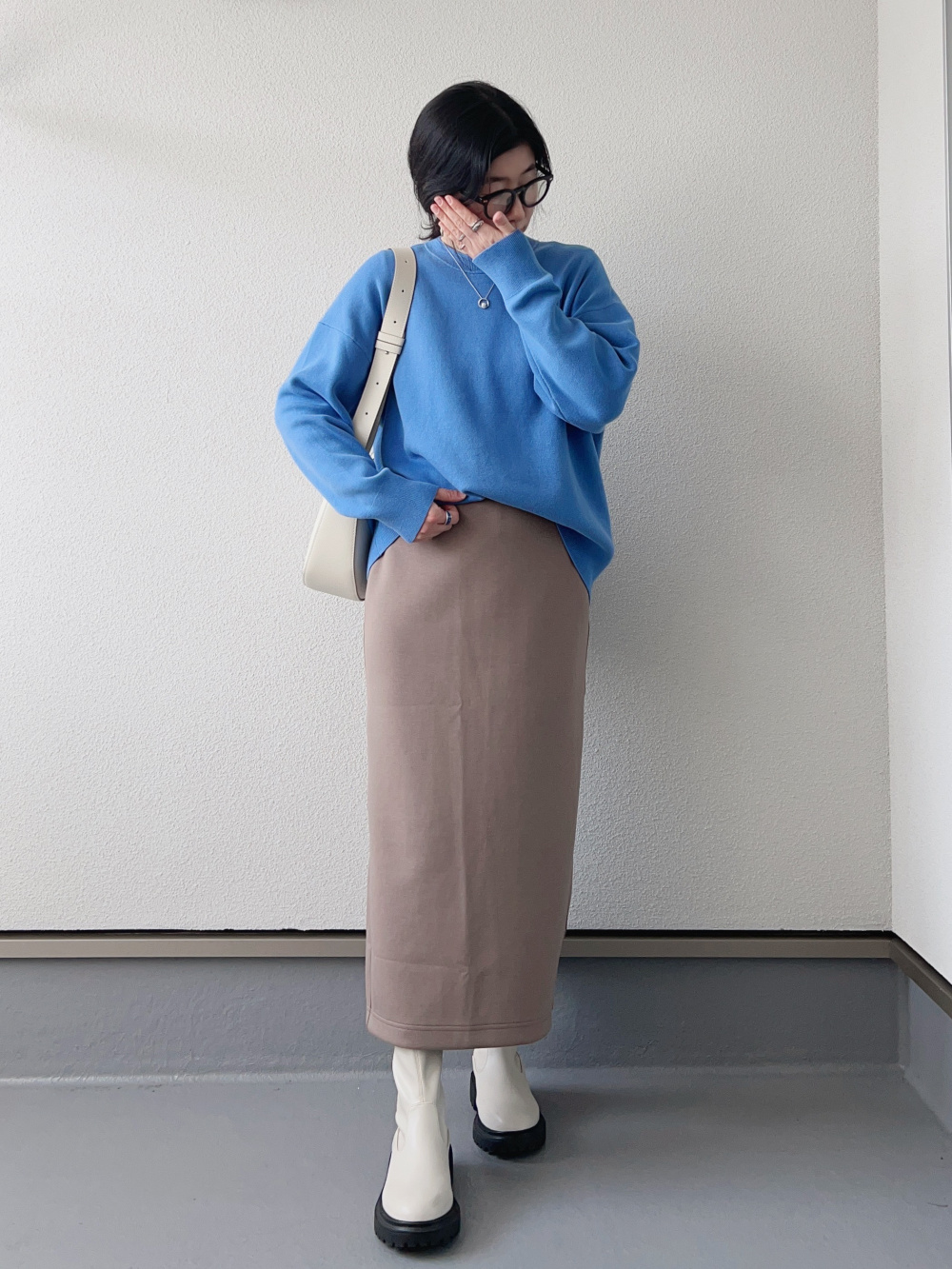 ドライスウェットナローマキシスカート（丈標準80～84cm）セットアップ