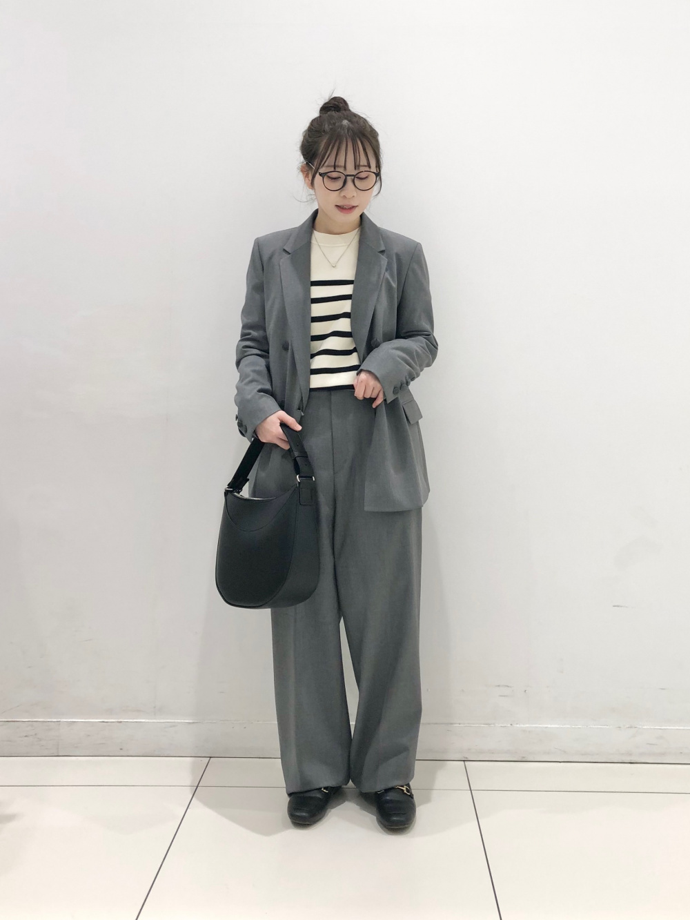 UNIQLO:C 感動ダブルジャケットリラックスフィット ダークグレー L