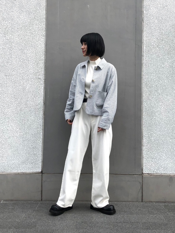 コットンブレンドジャケット（レディース）の着用コーディネート一覧