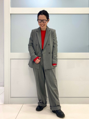 【yosさま専用】UNIQLO C感動ダブルジャケットLサイズ ユニクロ公式 | ダブルジャケット