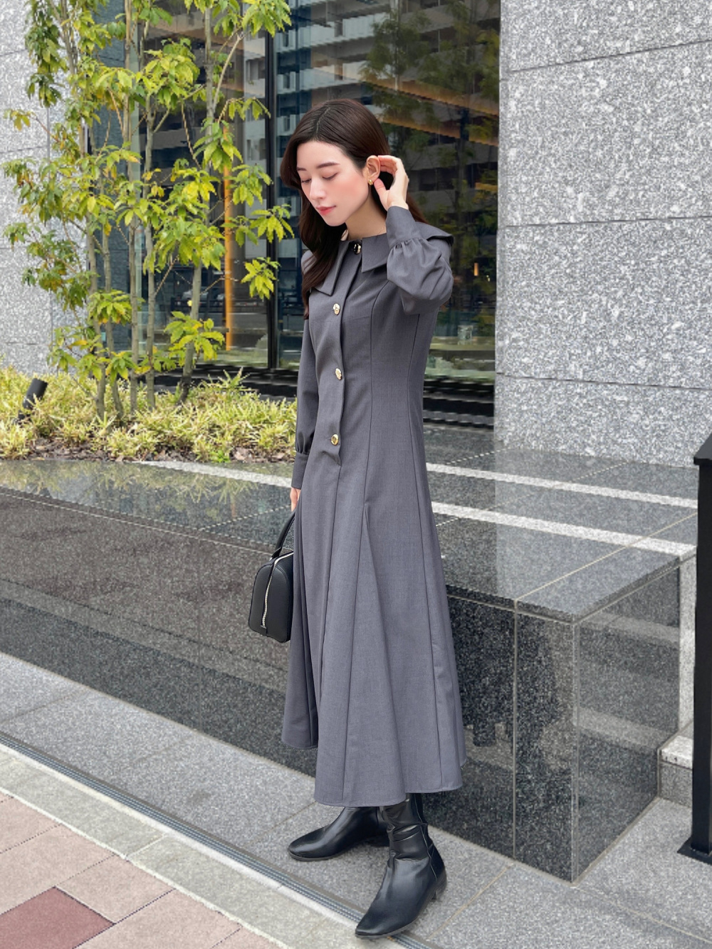 スタジアムジャンパー、ギャザーワイドパンツ（丈長め66cm）」の