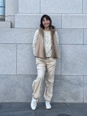 新品 UNIQLO ウォームバテッドキルティングジャケット ベージュ