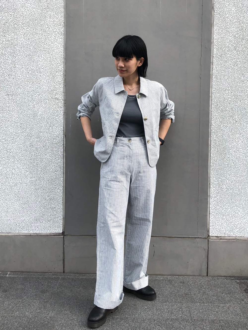 コントワーデコトニエ コットンブレンドストレートパンツ S コントワーデコトニエ コットンブレンドストレートパンツ S