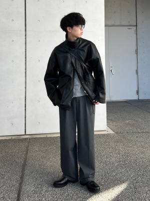 ユニクロ公式 | タックワイドパンツ（ツータック・丈長め76cm）