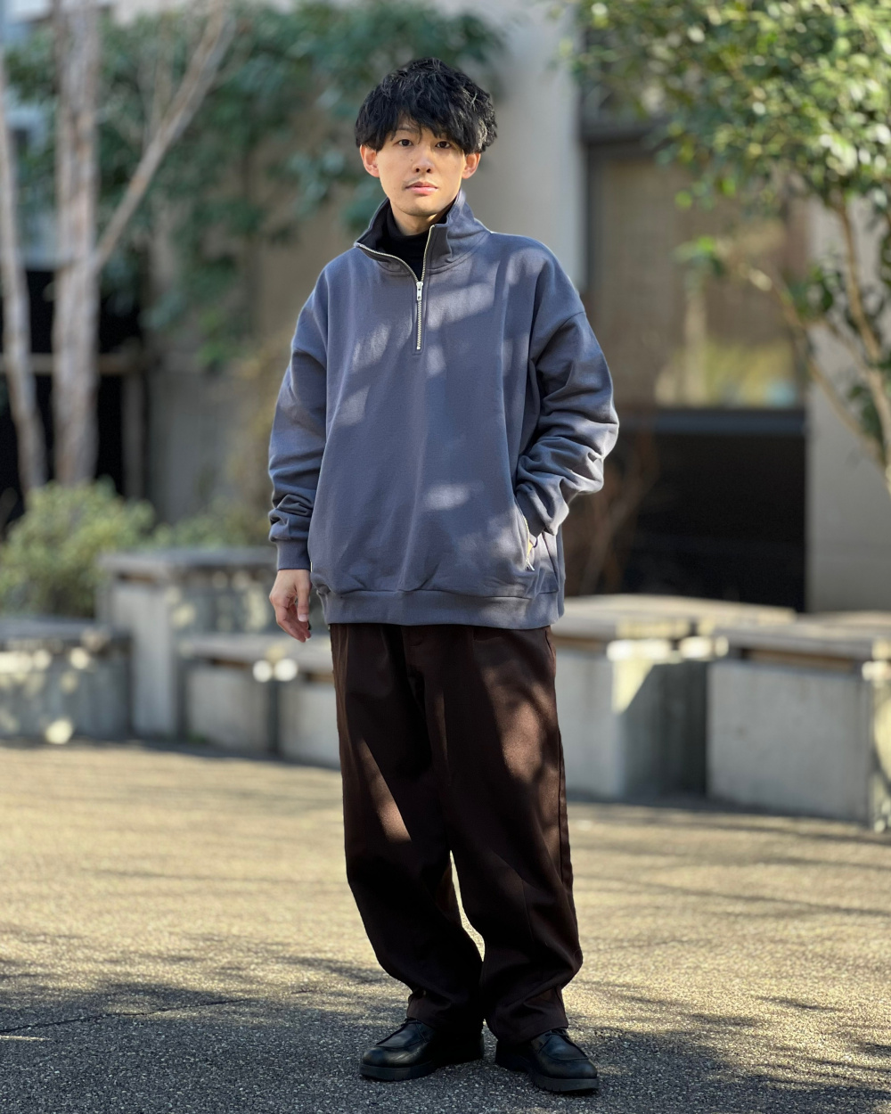 ソフトタッチタートルネックTシャツ、コンフォート2Bジャケット