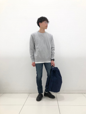 レザー バックパック ドローストリング入り δ GU(ジーユー)の「ソフトレザータッチドローストリングバッグ