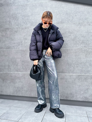 ユニクロ　パウダーソフトダウンジャケット　09 BLACK XL パウダーソフトダウンジャケット/NANODESIGN｜ユニクロの通販