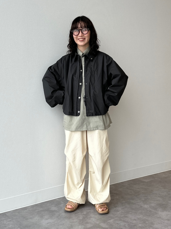 美品】UNIQLOボリュームスリーブコクーンブルゾン Sサイズ ボリューム 