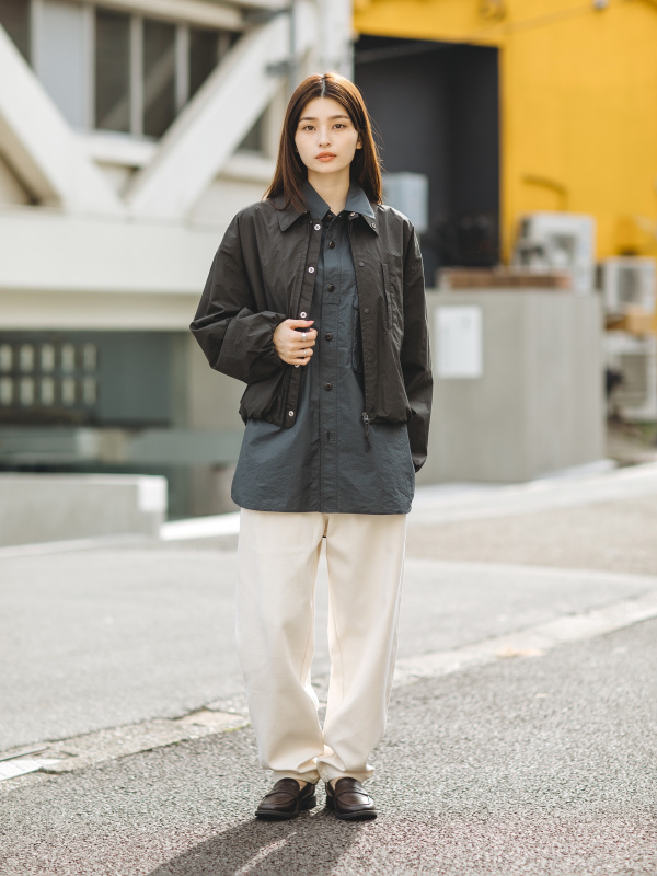 UNIQLO U ユニクロ　ボリュームスリーブコクーンブルゾン　XXL ブラウン ユニクロ公式 | ボリュームスリーブコクーンブルゾン